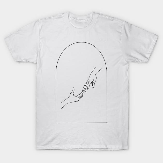 Minimal line art lovers T-Shirt by GenerativeCreations